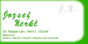 jozsef merkl business card
